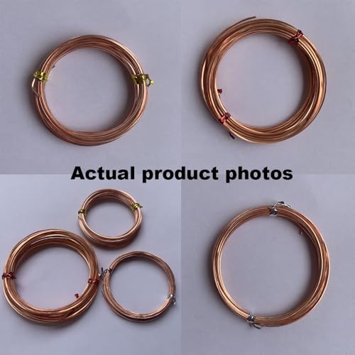 Fio de cobre puro 99,5% de fio de cobre quadrado, calibre 20 para fabricação de joias com miçangas e