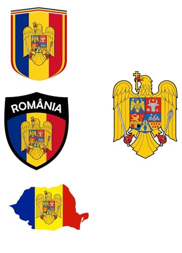 Daged Pegatinas de Rumania, 8 unidades, para coche, moto, moto, bandera de vinilo, AKN