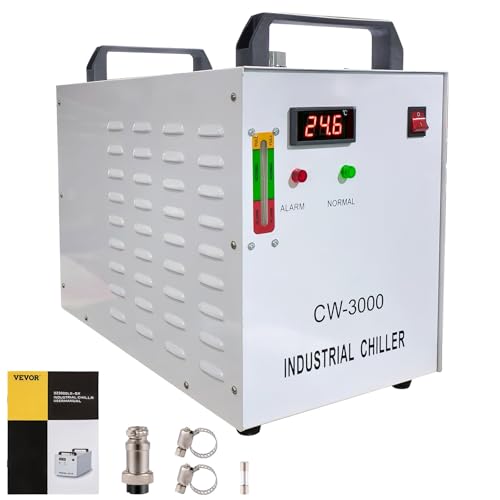 Enfriador De Agua Industrial Enfriamiento CW-3000,Enfriador De Tubo Láser Co2 Enfriador Industrial Termostato Preceto Para Máquinas De Grabado Cnc/Grabador Láser 80w/100w (CW-3000DG)