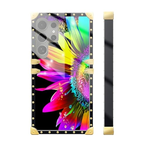 DAIZAG Compatible with Samsung Galaxy S25 Ultra Case,Gorgeous Sunflower Golden Decoration Soft TPU Anti-Scratch Shockproof for Girl Protective Case for Samsung Galaxy S25 Ultra