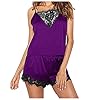Dames Pyjama Sets Sexy Lingerie Satijn Nachtkleding Kanten Trim Cami Shorts Set Nachtkleding PJS Vrouwen Pyjama Sets…