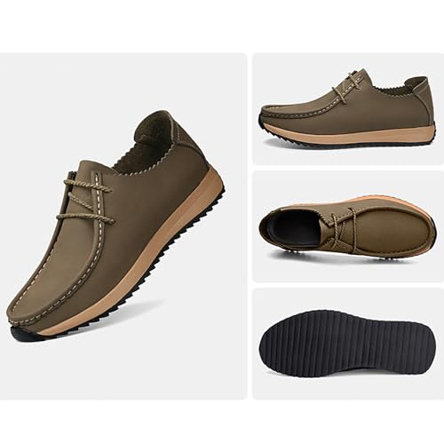 Men's Flat Casual Walking Oxford Shoes Fashion Round Toe Comfort Soft Sole Non-Slip Lace-Up Lightweight Orthopedic Dress Sneakers Business Casual Work Derby Shoes2