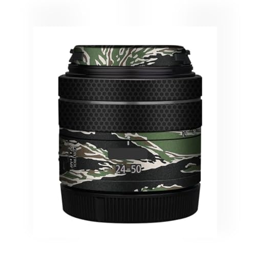 RF 24-50 4.5-6.3 レンズキャップスキン 傷防止 カメラステッカー に適合する Canon RF 24-50mm F4.5-6.3 保護ラップフィルムプロテクターデカール(タイガーストライプ迷彩)