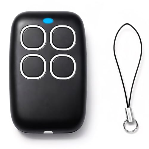 Mando Garaje Universal 4 en 1 250-913MHz, Clonador para Puerta de Garaje y Sistemas de Automatización, Programación por Aprendizaje Automático, Rolling Code Código Fijo, Blanco