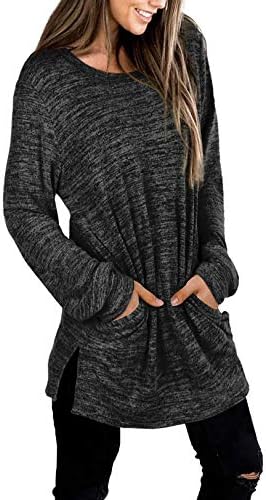 LERUCCI Womens Round Neck Casual Long Sleeve Fashion Sweatshirt Loose Pullover Soft Tunic Tops 5 LERUCCI Womens Round Neck Casual Long Sleeve Fashion Sweatshirt Loose Pullover Soft Tunic Tops