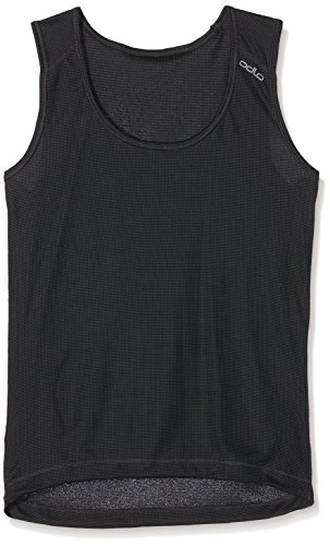 Preisvergleich Produktbild Odlo Damen Unterhemd Singlet Crew Neck Cubic, Ebony Grey-Black, XL