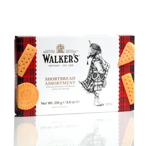 Walkers | Galletas De Mantequilla Caja De Regalo | Galletas De Mantequilla Escocesa | Caja De Galletas Caja De Regalo | Pastelería Inglesa Mantequilla Pura - 250 Gr