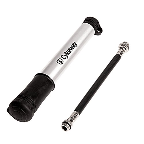 Product Image of the Portable air mini Hand Pump for Road Bike tire with Flexible Hose | High Pressure for Presta and Schrader Valve | Frame Mount Included