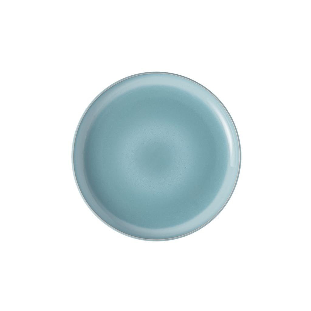 Like. by Villeroy & Boch – Perlemor Aqua Plate, Dimensions: Approx. 24 × 24 × 3 cm, Blue, Dishwasher-Safe & Microwave-Safe, Pottery-Look Effect Glaze, Premium Porcelain Plate