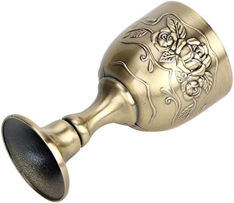European Style Old Wine Glass Alloy Antique Set Goblet White Wine Glass Red Glass Gift Retro Ornament Royal Style Wine Glass Collection Metal Vintage