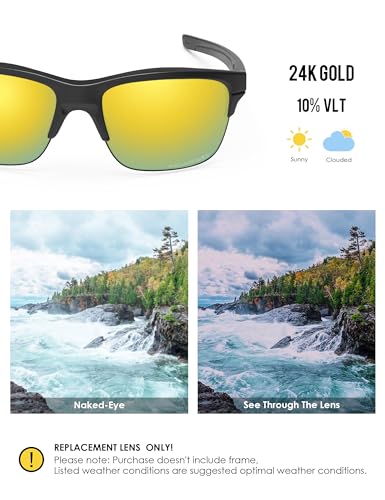 Image of BLAZERBUCK Anti-salt Polarized Replacement Lenses for Oakley Thinlink OO9316 Sunglass