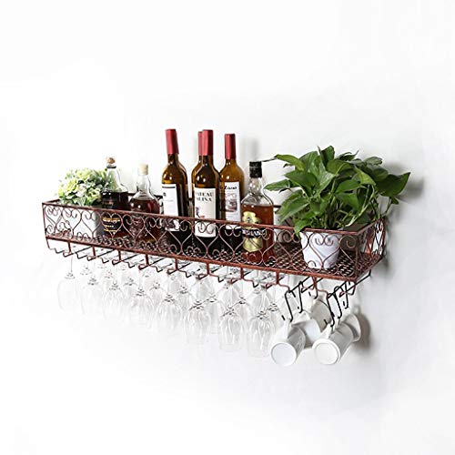 Soporte de vino multifuncional de hierro para pared 30x25cm miniatura 1