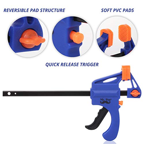 Mr. Pen- Clamps 4 Inch, 2 Pack, Light Duty, Wood Clamps for Woodworking Tools - Image 3