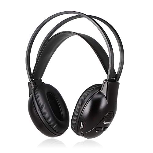 Joanbro IR Wireless Headphone for uConnect VES Town & Country Pacifica Odyssey Grand Caravan Durango Tahoe Suburban Acadia 2 Channel Car DVD Headphones w/AUX Cable Wireless&Wired Lightweight