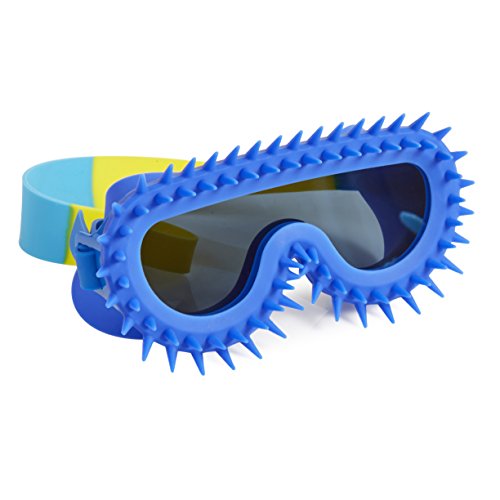 Spiky Mohawk Goggles for Kids by Bling2O - Anti Fog, No Leak, Non Slip and UV Protection - Punk Rock Royal Color Fun Water Accessory Includes Hard Case