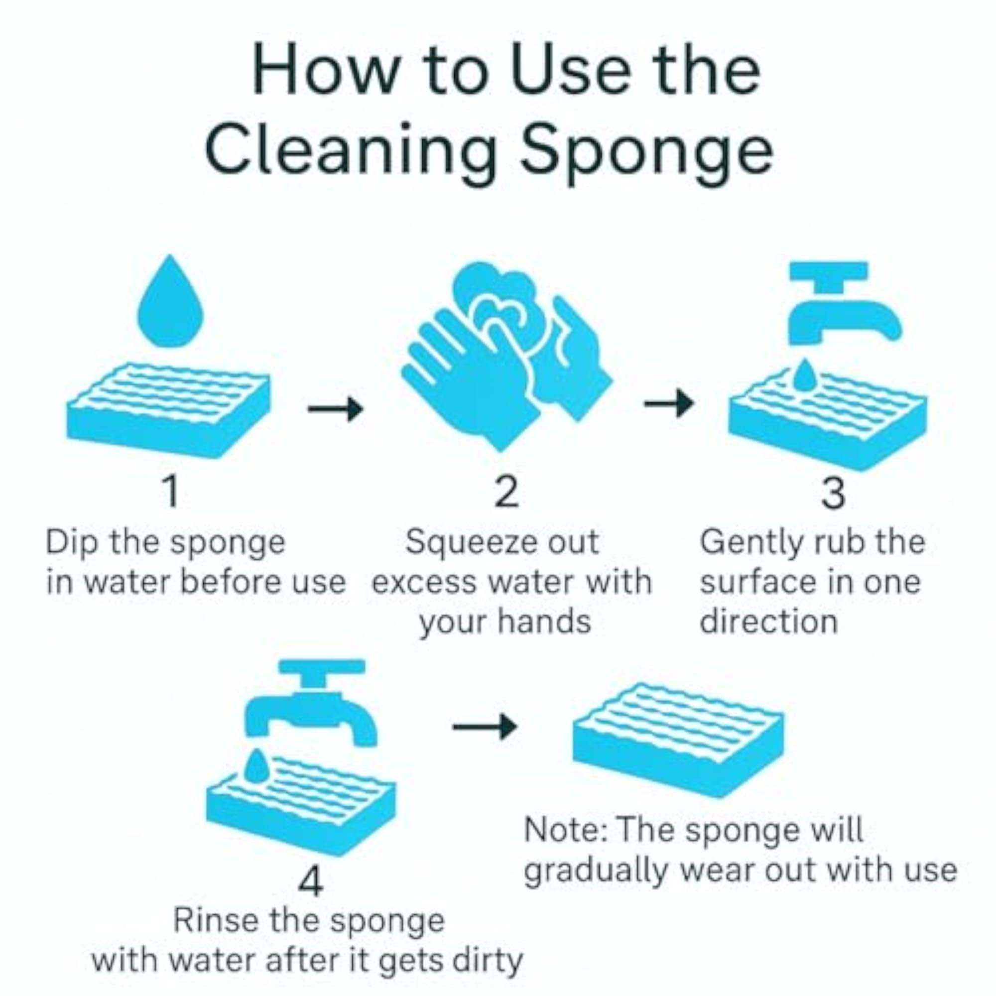 Magic Sponges Eraser for Kitchen and Bathroom Cleaning