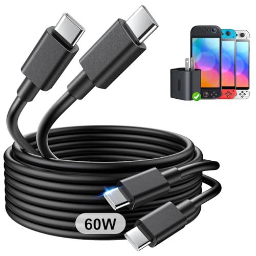 2-Pack Câble de recharge rapide pour commutateur Nintendo 2 & Adaptateur original,5FT 60W USB-C Chargeur,[Cord de remplacement d'adaptateur AC]Accessoires pour commutateur 2/Official Adaptateur/Dispositifs de type C