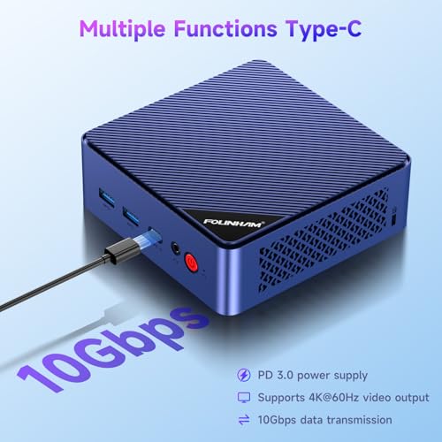 Image of Mini PC,Intel 12th Alder Lake N100 Mini Computer,16GB RAM 512GB SSD,Triple 4K Display /2*USB 3.0 /Dual WiFi /Bluetooth /Full Function Type-C /Dual LAN /Support 64GB RAM and 2TB SSD Extensions