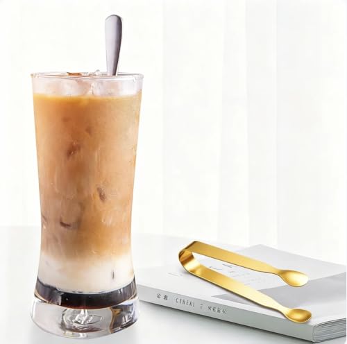 Ice Tongs Sugar Cubes Tongs - Stainless Steel Mini Serving Tongs Appetizers Tongs Small Kitchen Tongs for Tea Party Coffee Bar (12PCS, Golden) - Image 6