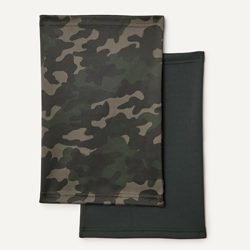 Amazon Essentials Men's Microfleece Neck Warmer Gaiter, Pack of 2, Olive/Camo, One Size - image 3