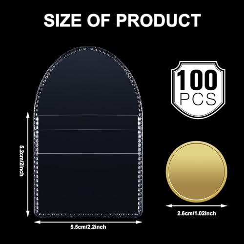 100 Fundas Plásticas Transparentes para Monedas 2 x 2 Pulgadas miniatura 2