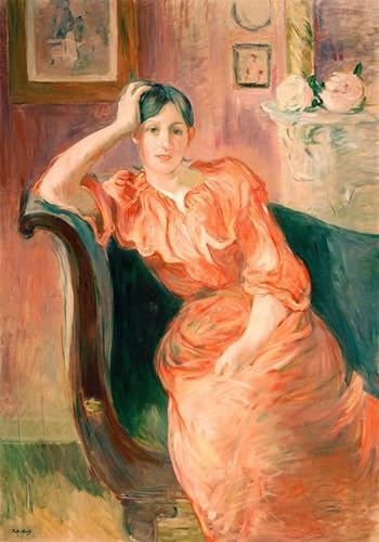 Tableau sur toile Berthe Morisot Nounou et Ba portrait déco chambre 60x90cm