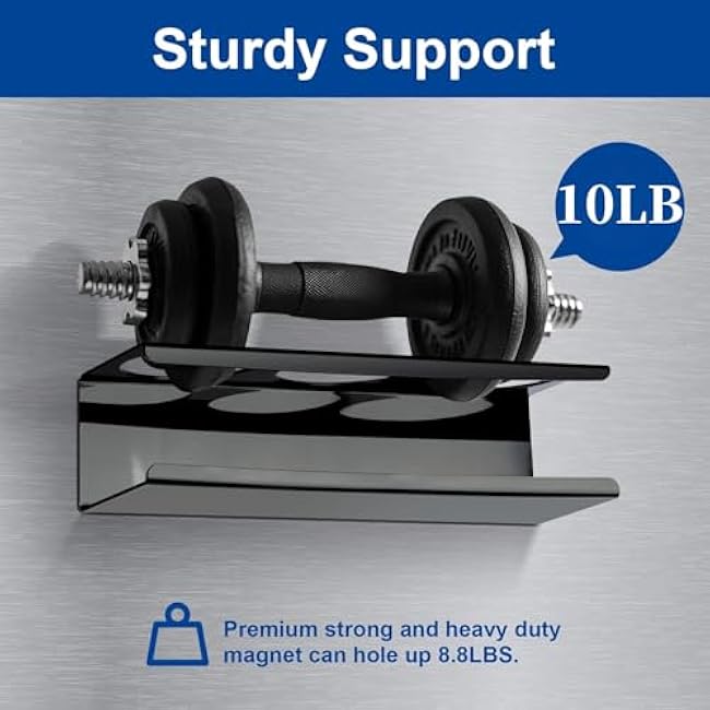 Magnetic Stanley Cup Holder for Fridge ¨C Acrylic Magnetic Tumbler Organizer Rack, Cup Shelf for Water Bottles, Heavy Duty Magnet Stanley Cup Storage Organizer 2PC (Black)