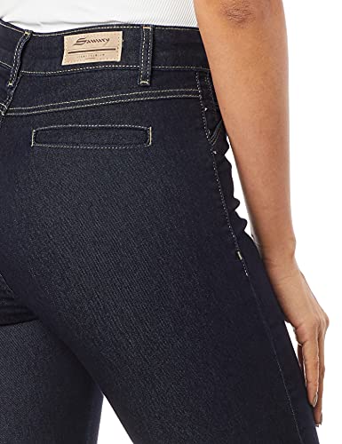 Calças cigarrete, Sawary Jeans, Feminino, Indigo, 40