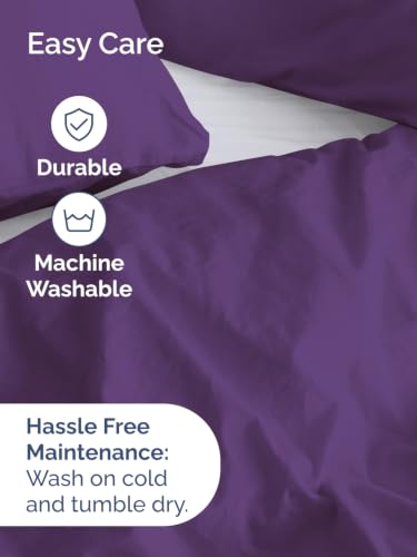 Image of Duvet Cover King Size - Extra Soft 3 Piece with Zipper Closure - Purple