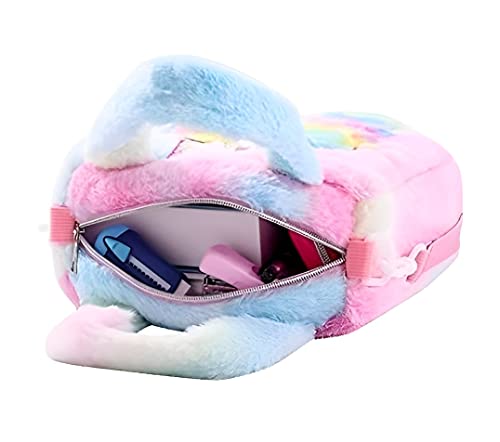 Image of Tickles Unicorn Plush School Bag Backpack Shoulder Bag Picnic Travelling For kids Boys & Girls