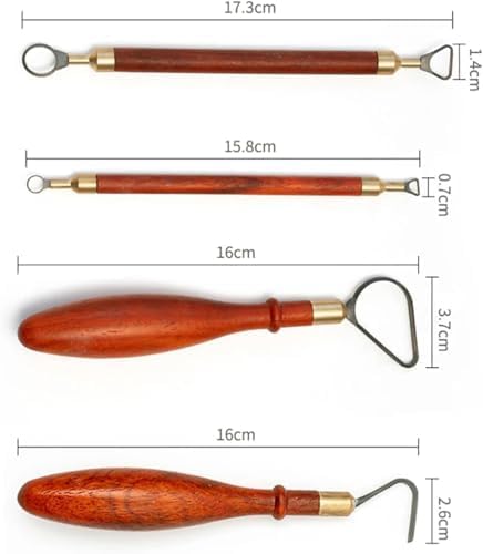 Herramientas de corte de cerámica, cabezal de corte de acero de tungsteno de doble extremo para esculpir y modelar arcilla, herramienta esencial para artistas y artesanos