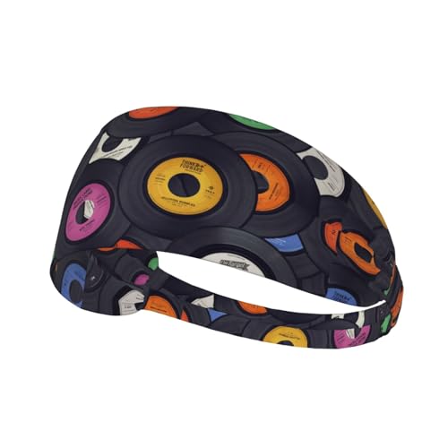 Album musicale in vinile,Fascia elastica per capelli multiuso unisex, fascia antisudore sportiva