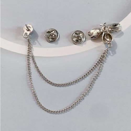 Image of women's chain brooch tassel chain rhinestone zircon brooch is suitable for women's metal chain clothing accessories, jewelry, gifts, and various holiday accessories