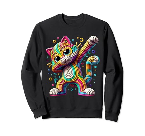 Gato Vintage Retro Dabbing Dance Lindo Dabbing Kitty Amantes Sudadera