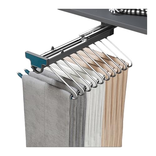 JYBNBBE Extendable Trousers Rack with 10 Arms, Space-Saving Closet Organizer for Bedroom or Retail Store (Color 3)