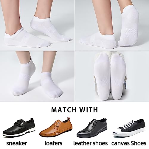 Image of Ankle Socks Women - 6 /12Pairs Men Low Cut No Show Athletics Socks | White Thin Summer Short Low Rise Liner Sport Running Workout Sneaker Lightweight Yogs Pilates Golf Footies Socks Non Slip