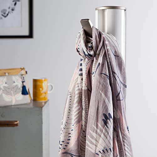 Danica Studio Flight Of Fancy Cotton Long Designer Scarf 40 x 72 inches Gray4