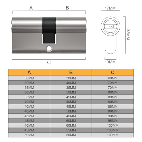 Cilindro de latón de 60mm antibumping con 10 llaves para proteger tu hogar de robos 3