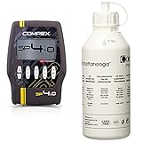 Compex Sp 4.0 Elettrostimolatore, Nero con Banda Gialla & Compex 602048 Gel, 250 Gr