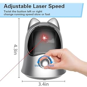 Cat Laser Toys for Indoor Cats, Random Trajectory Laser Cat Toy, Interactive Cat Toys for Bored Indoor Adult Cats/Kittens/Dogs (Silver) Cat Laser Toys for Indoor Cats, Random Trajectory Laser Cat Toy, Interactive Cat Toys for Bored Indoor Adult Cats/Kittens/Dogs (Silver)
