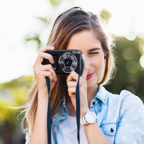 Image of DIVINE Digital Camera 4K 48MP Kids Camera, Dual Screen & Autofocus Point and Shoot Digital Cameras with 64GB SD Card, 16X Zoom, Built-in Batteries (DDC-75)