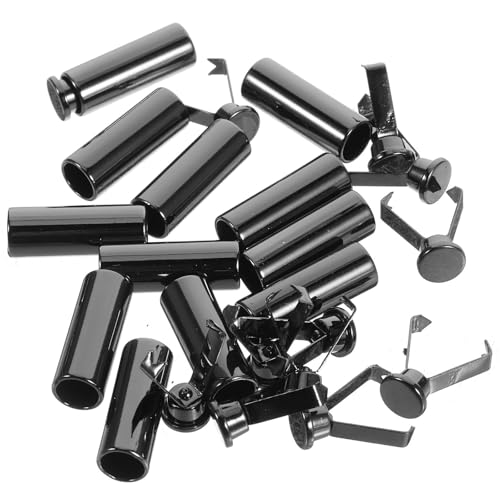 ibasenice Bloque-cordons Polyvalent en Alliage de Zinc Noir 12pcs Facile à Utiliser pour Cordons de Serrage pour Hoodies et Confection de Vêtements