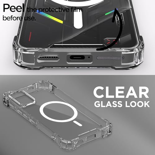 Image of Pikkme Back Cover for Infinix GT 30 Pro 5G Mag-Safe Shockproof PC + TPU Protective Case Magnetic Support Bumper Case (Transparent Mag-Safe)