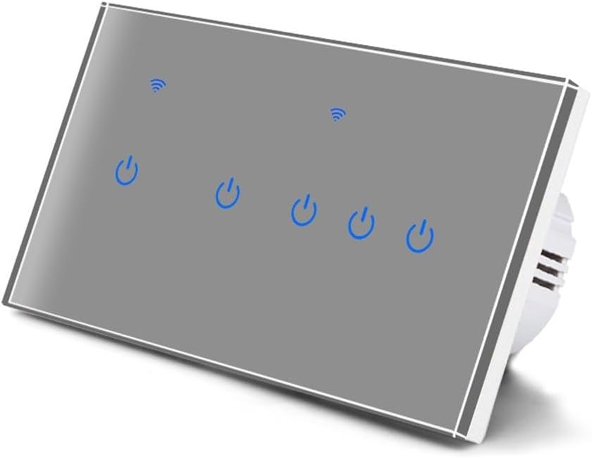 Sleek Glass Touch Panel for Smart Home Integration - 3 Gang Switch with Remote Control and Voice Compatibility(8 Gang)