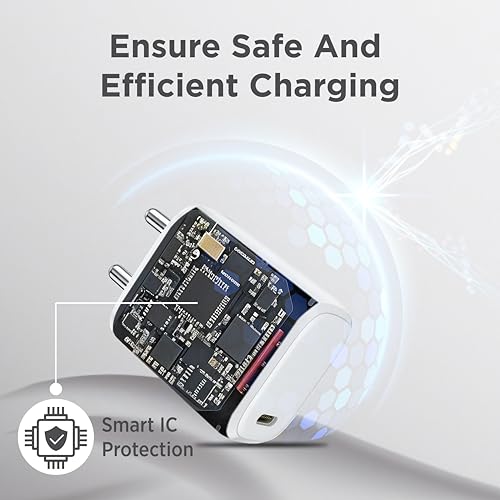 Image of Intex Bolt Quick 22.5W PD Fast Charger Adapter | 1 Meter Type C to C Data Syn, Compatible with iPhone 16 /16 Plus /16 Pro /16 Pro Max, 15 /15 Plus /15 Pro /15 Pro Max, Laptop & Other Devices - White