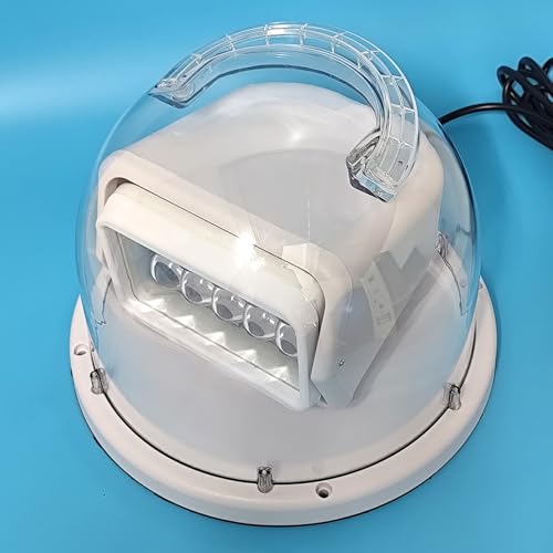 White Handheld Led Search Light 8 Inch 50W 360 Degrees Unlimited Rotating Remote Control Waterproof Work Light Spot Led Driving Lights Fog Lights Offroad Lights Hunting SUV ATV 4X4 Truck Boat Light by FSYF - Image 2
