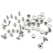 CRAFTMEmore 200 Pack Multi-Size Leather Rivets Single Cap Rapid Rivet Metal Stud Fasteners Round Cap for Bag Belt Wallet Leather Craft (Silver, 5MM)