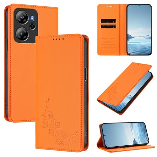 �X�}�z�P�[�X �Ή��@�� for Blackview Oscal Tiger 13 �yRFID�u���b�N�z�y�J�[�h�z���_�[�t�����z �}�O�l�b�g�J�� �X�^���h�@�\�t���z�X�}�z�P�[�X Orange