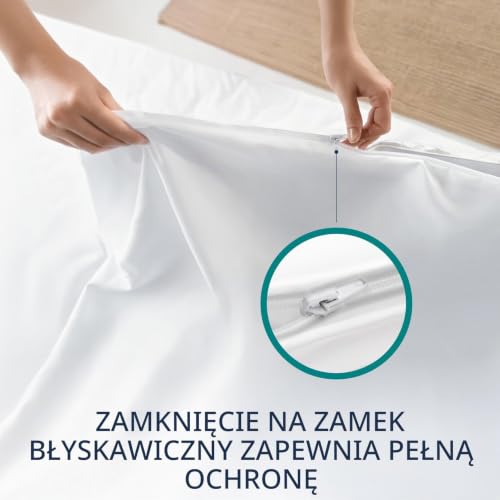 Dreamzie - Poszewka przeciw roztoczom na kołdrę 140x220 cm - Ochraniacz na kołdrę dla alergików - można prać w temperaturze 95°C
