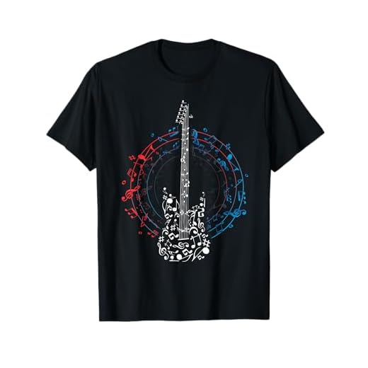 Notenschlüssel Musiknoten Gitarrenspieler Geschenk Gitarre T-Shirt